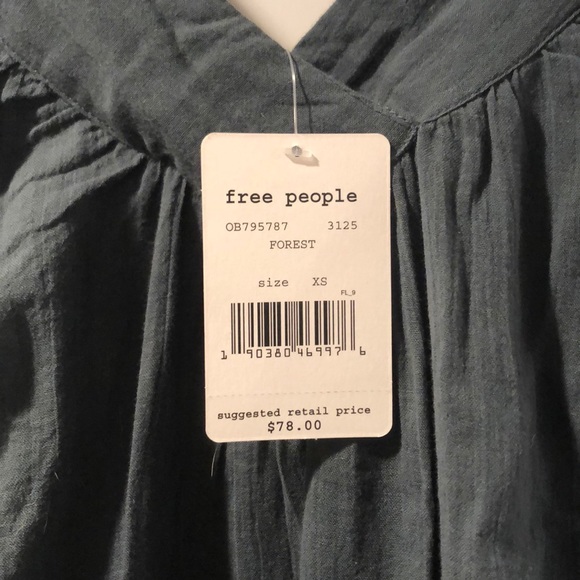 Free people Forest Green Top - Picture 2 of 2